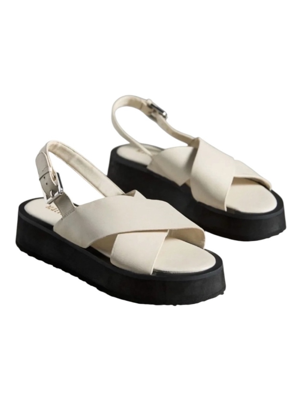 Anthropologie Maeve Cross
Strap Women's Platform Slingback Sandals Size 37